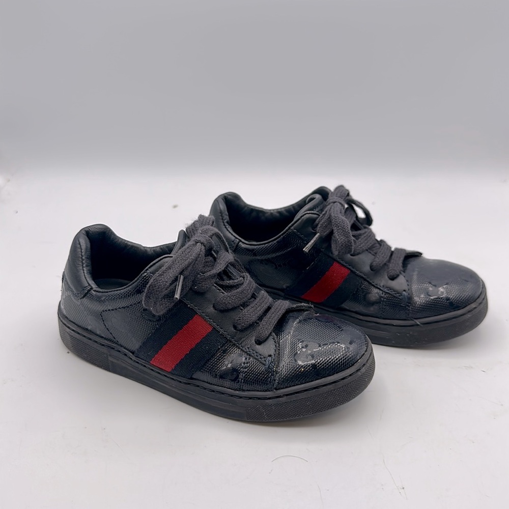 Kids size 27 (US size 10) Leather Gucci Sneaker